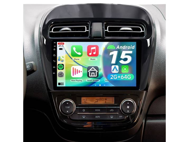 A-Sure 8-Core Für Mitsubishi Mirage Space Star DAB+ CarPlay GPS Android 15 Autoradio (Digitalradio (DAB), Carplay Android Auto Bluetooth EQ USB GPS Navi WIFI Touchscreen)
