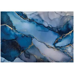 FOTOTAPETE Marmor Glamour Blau 150x105 cm