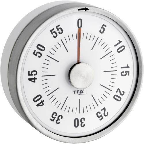 TFA Dostmann Puck Timer Weiß analog
