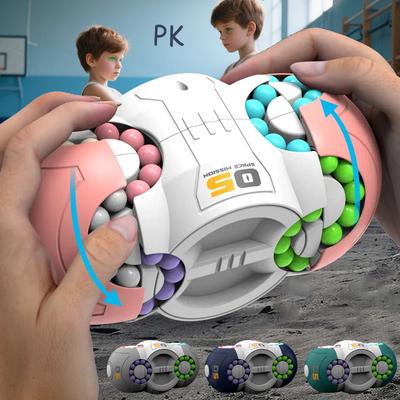 Multisell Products Hub Bean Magic Cube Mind Brain Teaser, Fidget Toy For Decompression, Eight sided Rotation navy