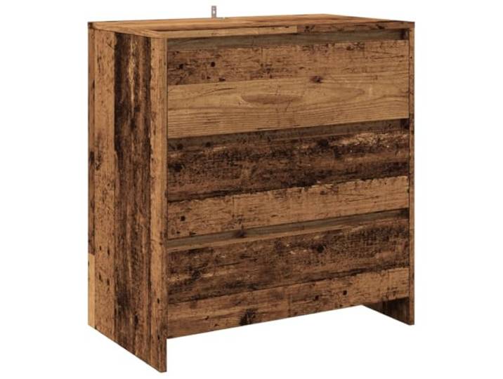 Fisinber Sideboard Altholz-Optik 70x41x75 cm Holzwerkstoff Schrank Kompakter Beistellschrank in Altholz-Optik mit viel Stauraum und robuster Ablage für Wohnzimmer oder Flur.