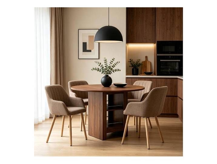 WILLIAMSPACE Holzstuhl Rossini Arm-Essstuhl, gepolstert, Massivholzbeine, 2 St./Ktn., 2 Stück pro Karton, Massivholzfuß