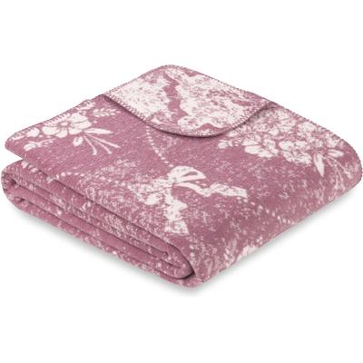 Wohndecke IBENA "Jubiläumsdecke 200 Jahre IBENA", rosa (rose, 1846), B:150cm L:200cm, Baumwolle, Polyacryl, Polyester, Wohndecken, Wohndecke, limitierte Kollektion