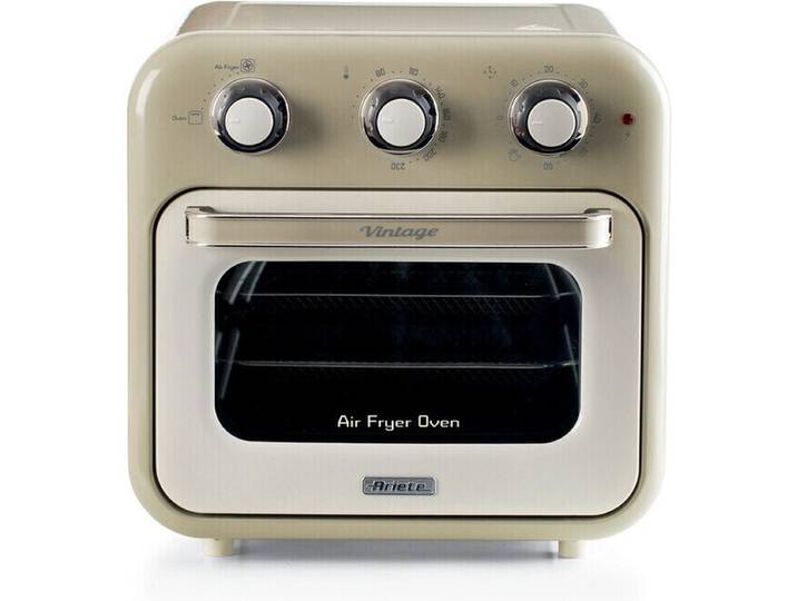 Ariete 4632/03 Vintage Airfryer & Oven - 16 liter - 1400 Watt - timer - draaispit - roterende mand - beige
