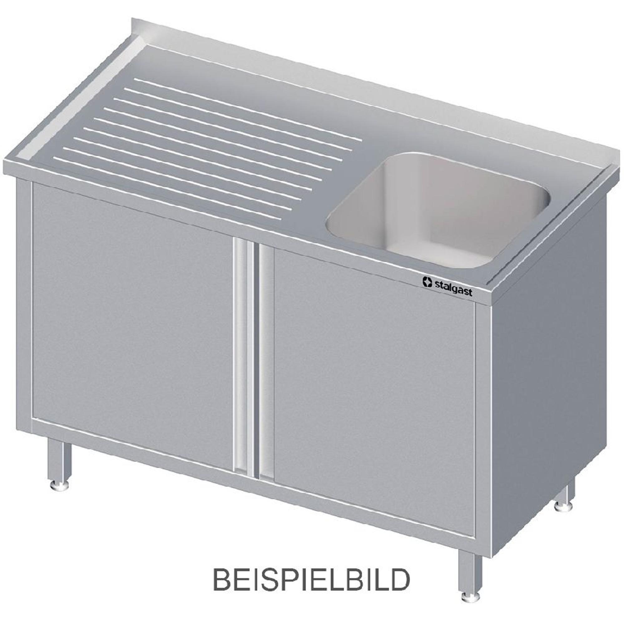 Spülschrank mit Flügeltüren 1200x600 - Becken rechts - AK