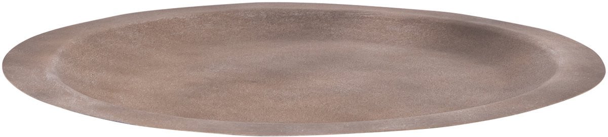 PTMD Lavada Rond IJzeren Serveerbord Dark Brown S