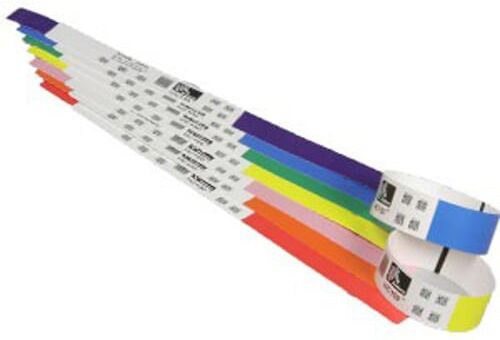 Zebra 10006995-RK adesivas brancas y borda vermelha 25x279mm
