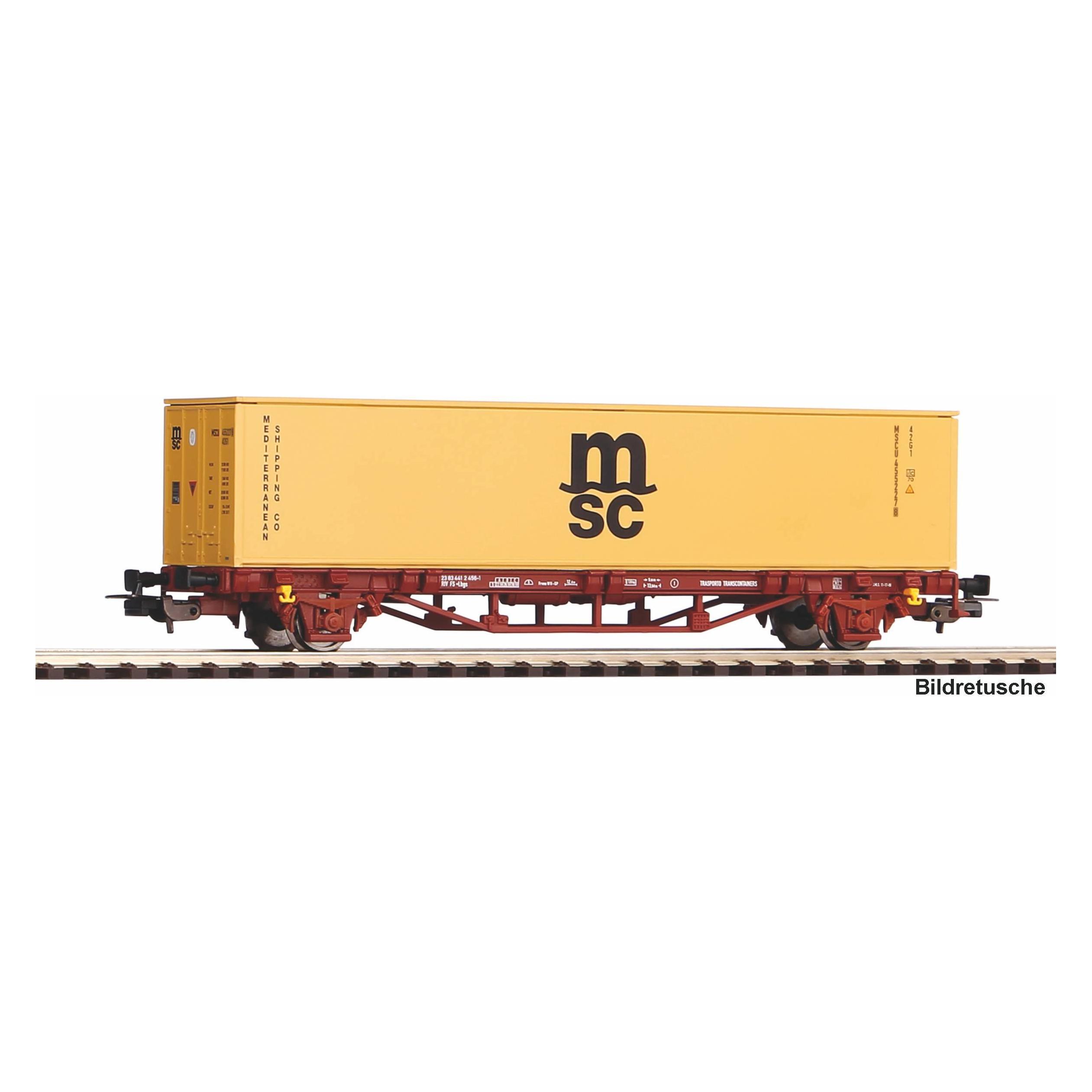 Piko Containertragwagen 1x 40" MSC Container FS Ep VI (Spur H0) (27751)