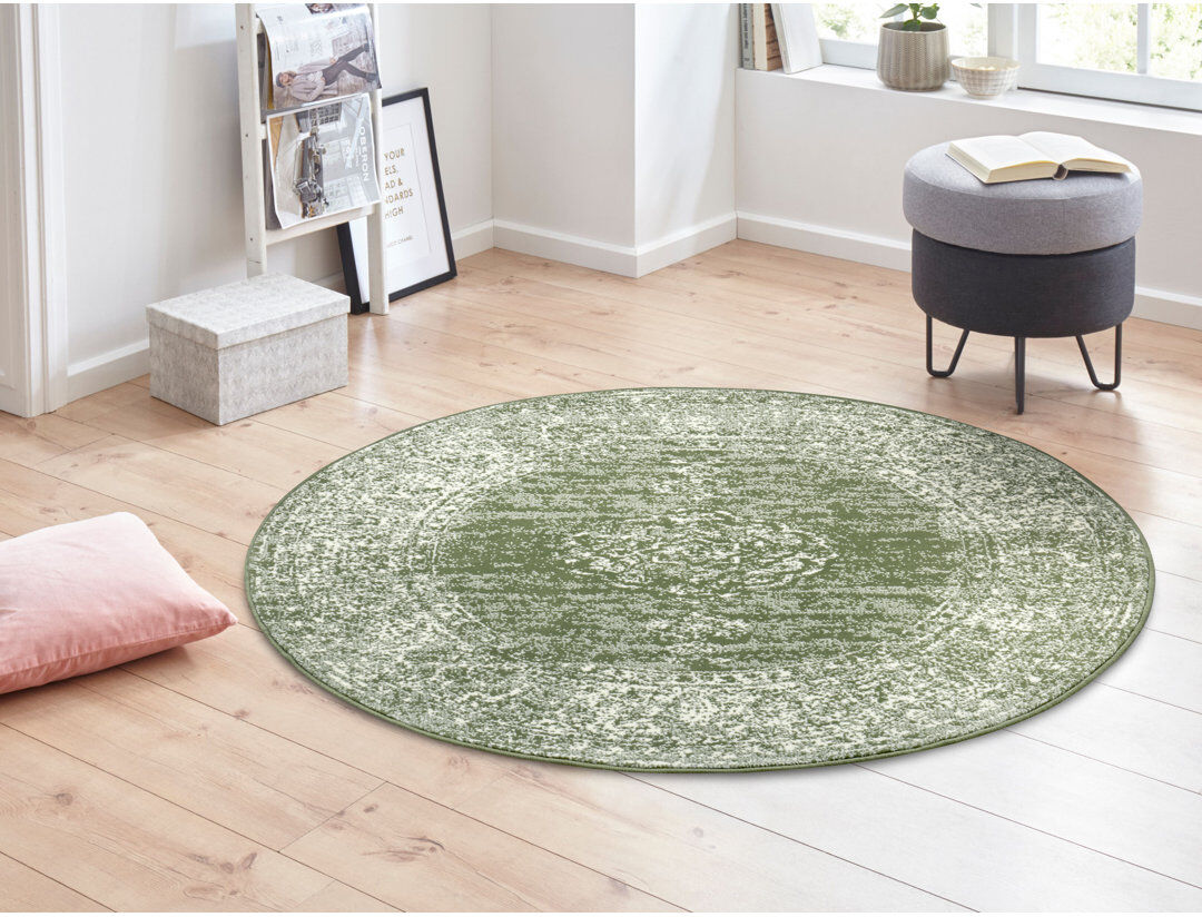 Hanse Home Designer velor rug Mridional green Round 160cm
