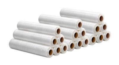 Sparset Stretchfolie, 500 mm x 300 m, transparent, Stärke 20 my, 18 Rollen