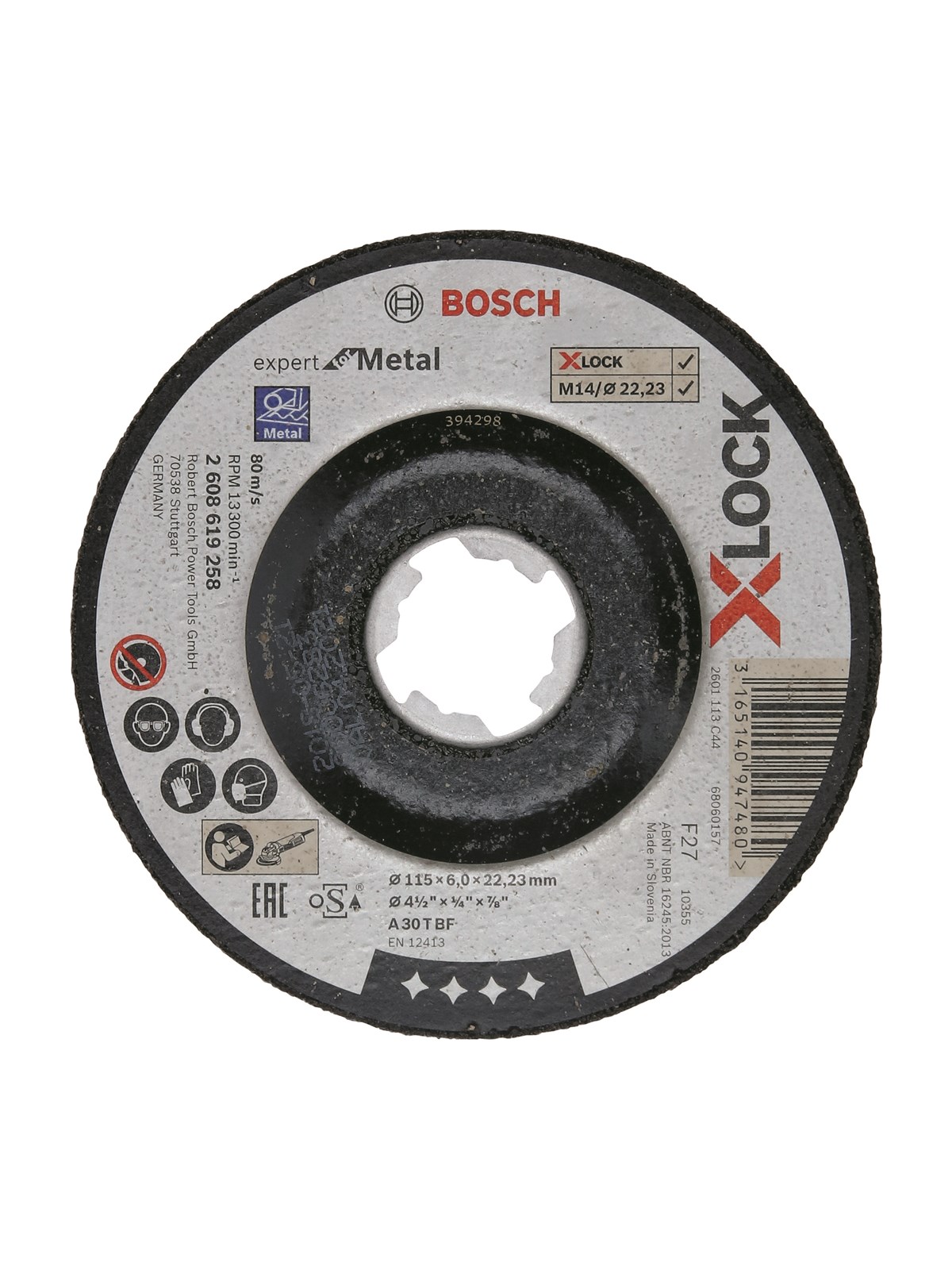 Bosch SKRUBSKIVE X-LOCK EFM 115X22.2X6MM
