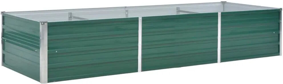 Freeport Park Metal Planter Box Green 45cm H x 240cm W x 80cm D