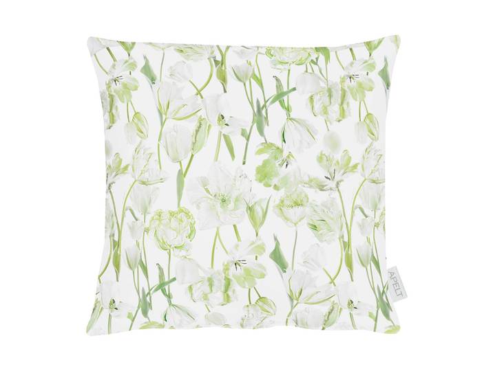 Coussin 6449 II Blanc/Vert clair 48 x 48cm Tissu mélangé