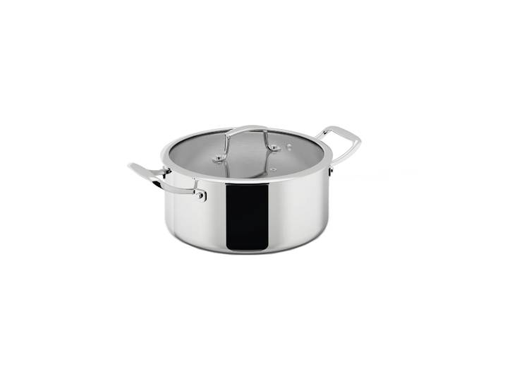 Dorre Cocotte Trivence Acier inoxydable, couvercle en verre, 5 L