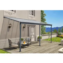 Home Deluxe Terrassenüberdachung SOLIS 434 x 303 x 226 / 278 cm - grau