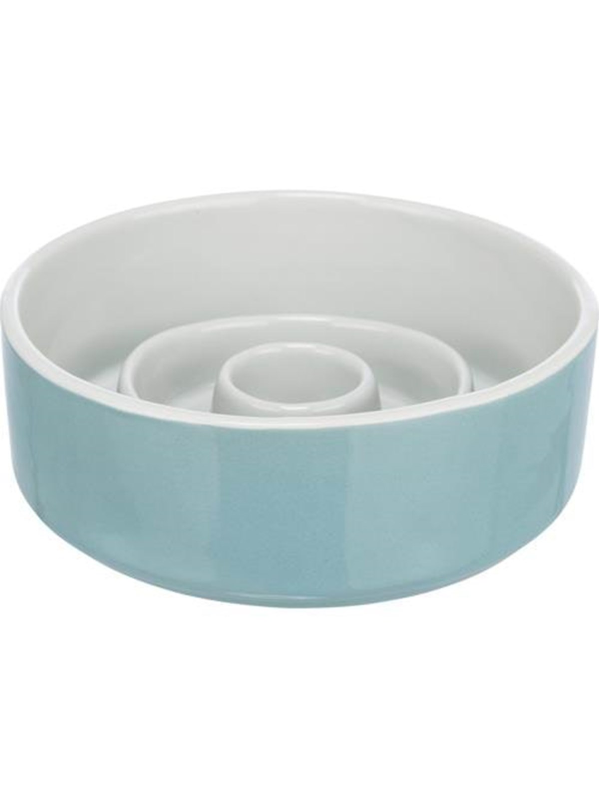 Trixie Slow Feeding Ceramic Bowl 0.45 l/ø 14 cm grey/blue