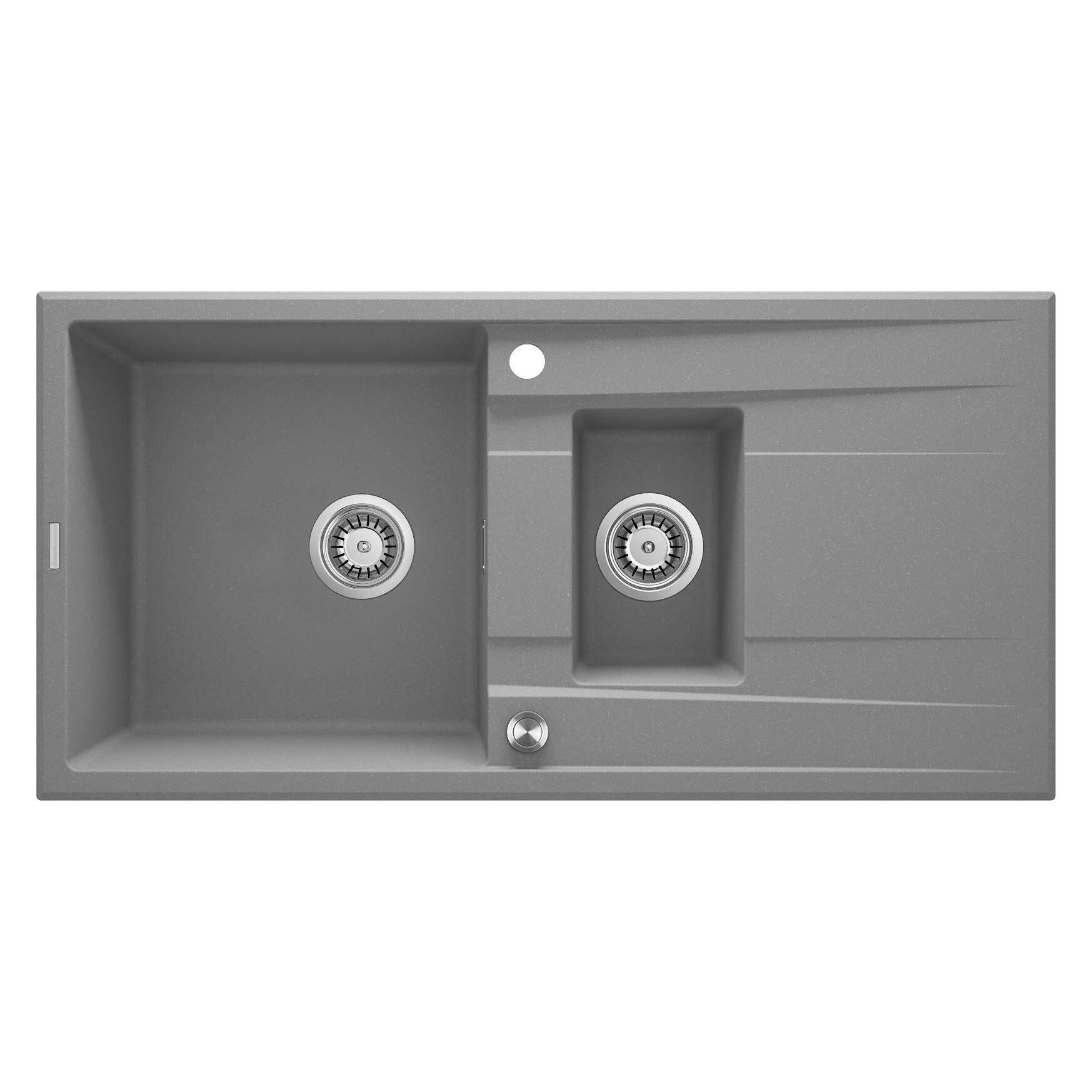 1 5-Becken-Granitspüle mit Abtropffläche (ZQE_S513)