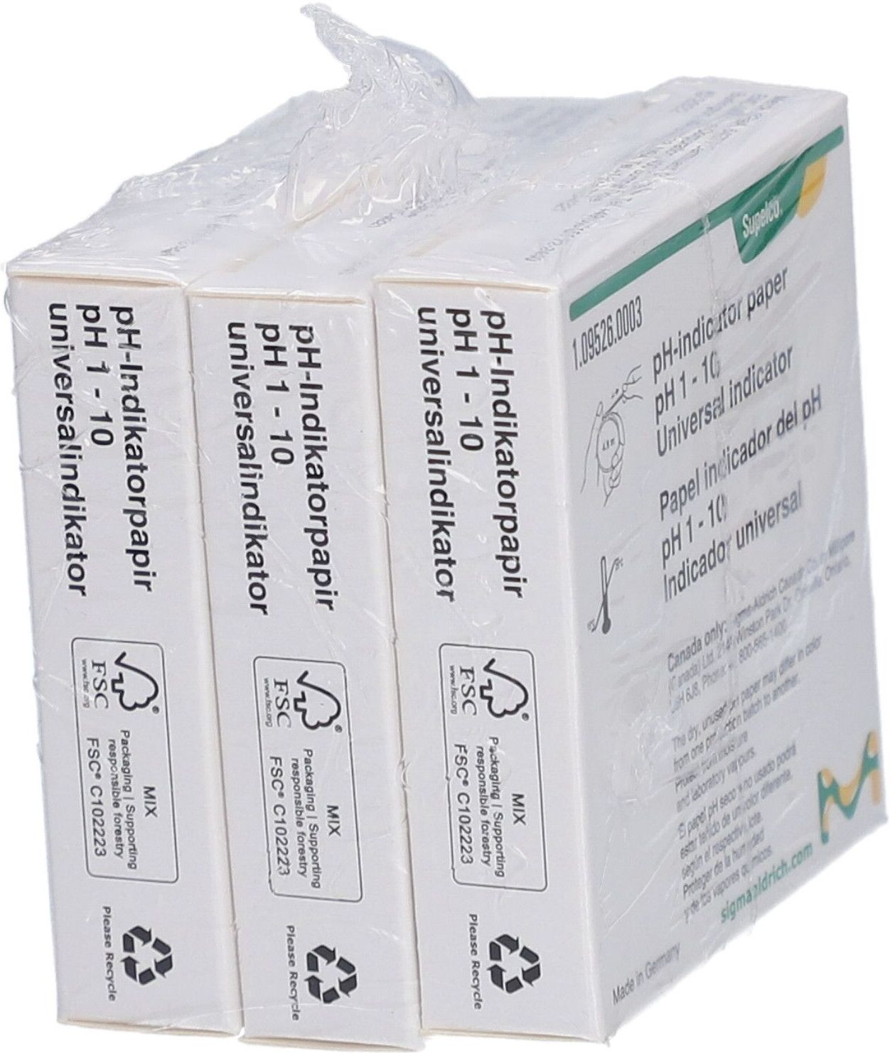No Brand Merck Indikator Papier Rolle komplet pH 1-10 3 Stk St Keine Angabe