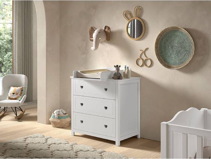 Commode à langer 90 x 101 x 76cm Blanc
