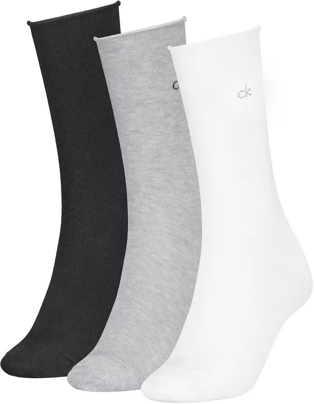 Calvin Klein - Socken, Waden 3 Pack, für Damen, Weiss, Größe 39-42