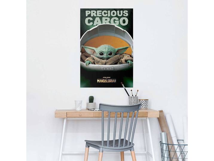 Poster Le précieux mandalorien Papier Vert 61 x 92 x 0cm