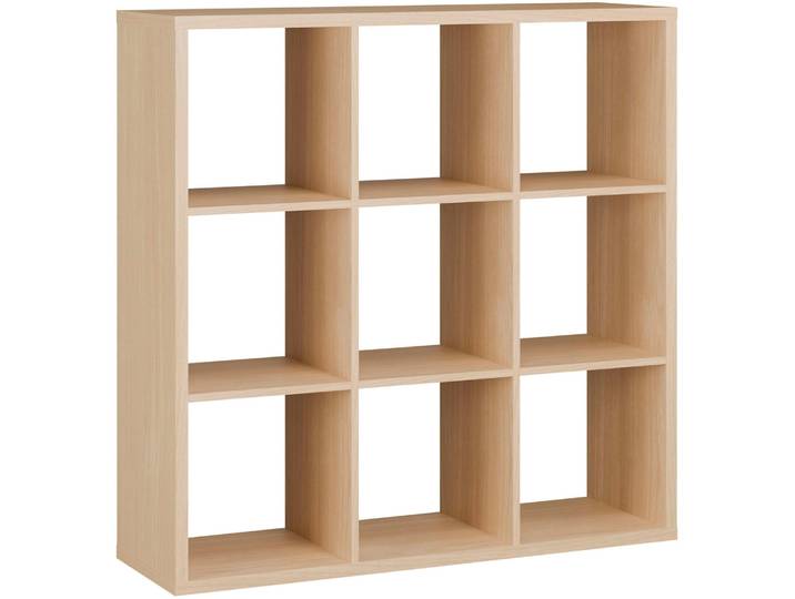 Standregal FORTE Mauro , beige (eiche), B:107,2cm H:107,3cm T:32,9cm, Holzwerkstoff, Regale, Standregal, Fachgrösse 33x33cm, 4 Fächer
