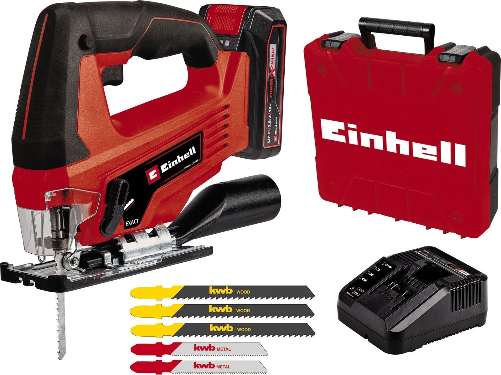 Einhell Power X-Change accu-schroefboormachine TC-JS 18 Li met 2,5 Ah accu