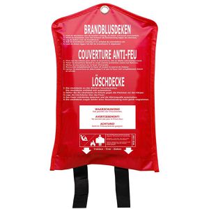 Smartwares Löschdecke FEX-159 DIN EN 1869, 160 x 180 cm, auch für Fettbrände, Poly-Bag