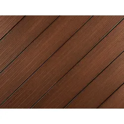 "Die Exklusive" WPC Terrassendielen, 21x162 mm, Kastanienbraun, eins. geprägt, matt, Vollprofil