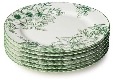 "Certified International Winter Evergreen Set of 6 Dinner Plate 6 asst - 10.5"" L x 10.5"" W x 1"" H"