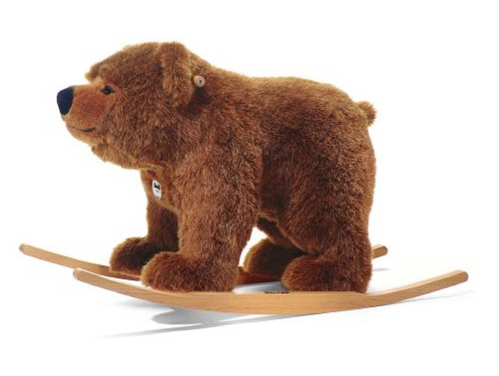 Steiff Schaukeltier Bär Urs, Süßes Stofftier, Jungen, Mädchen & Babys ab 0 Monaten, Plüschtier 70 cm, Hellbraun, 048920