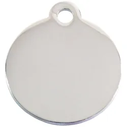 Adressanhänger mit Gravur - rund klein - silber