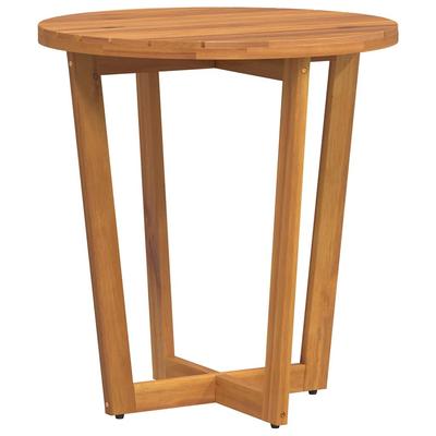 vidaXL Garten-Beistelltisch Rund Ø70x75 cm Massivholz Akazie
