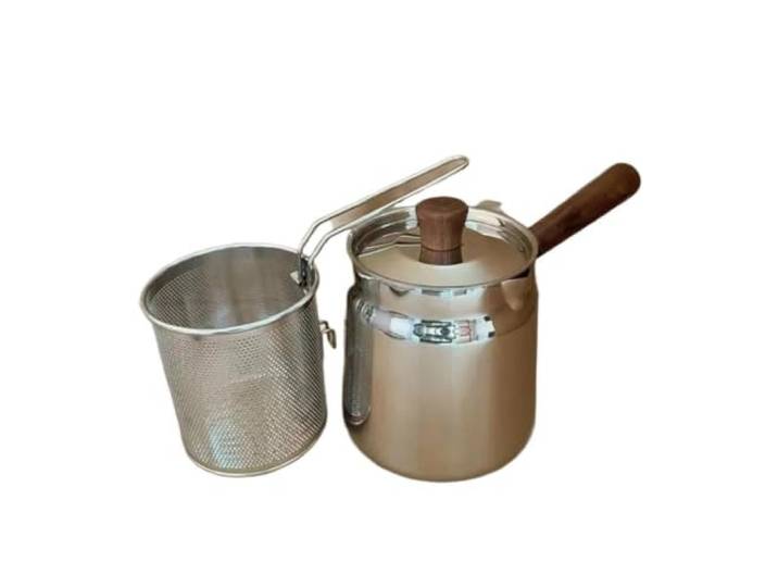 Fritteusentopf Aus 304SS, Ölsparend, For Induktion Geeignet, Mit Sieb(2L S3)