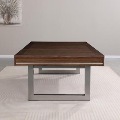 HomeSeason Walnut Harmony 8ft Billiard Slate Pool Table with Dining Top