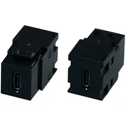 EFB EB560WS USB 3.2 Typ-C Keystone Adapter, weiss, Typ-C-Buchse/C-Buchse 10Gbit/s, 60W