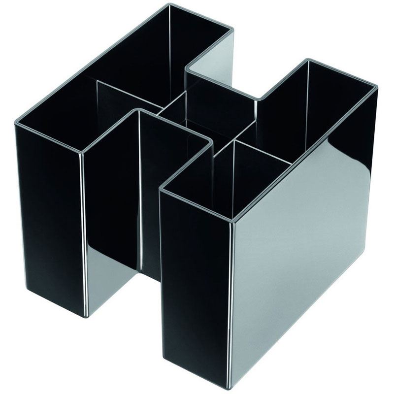 HAN Stiftehalter BRAVO schwarz Kunststoff 5 Fächer 10,9 x 10,9 x 9,0 cm