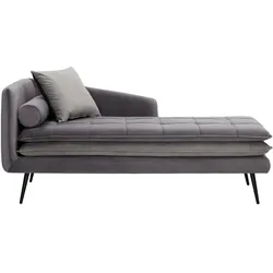 Relaxliege Emilia Grau Samt