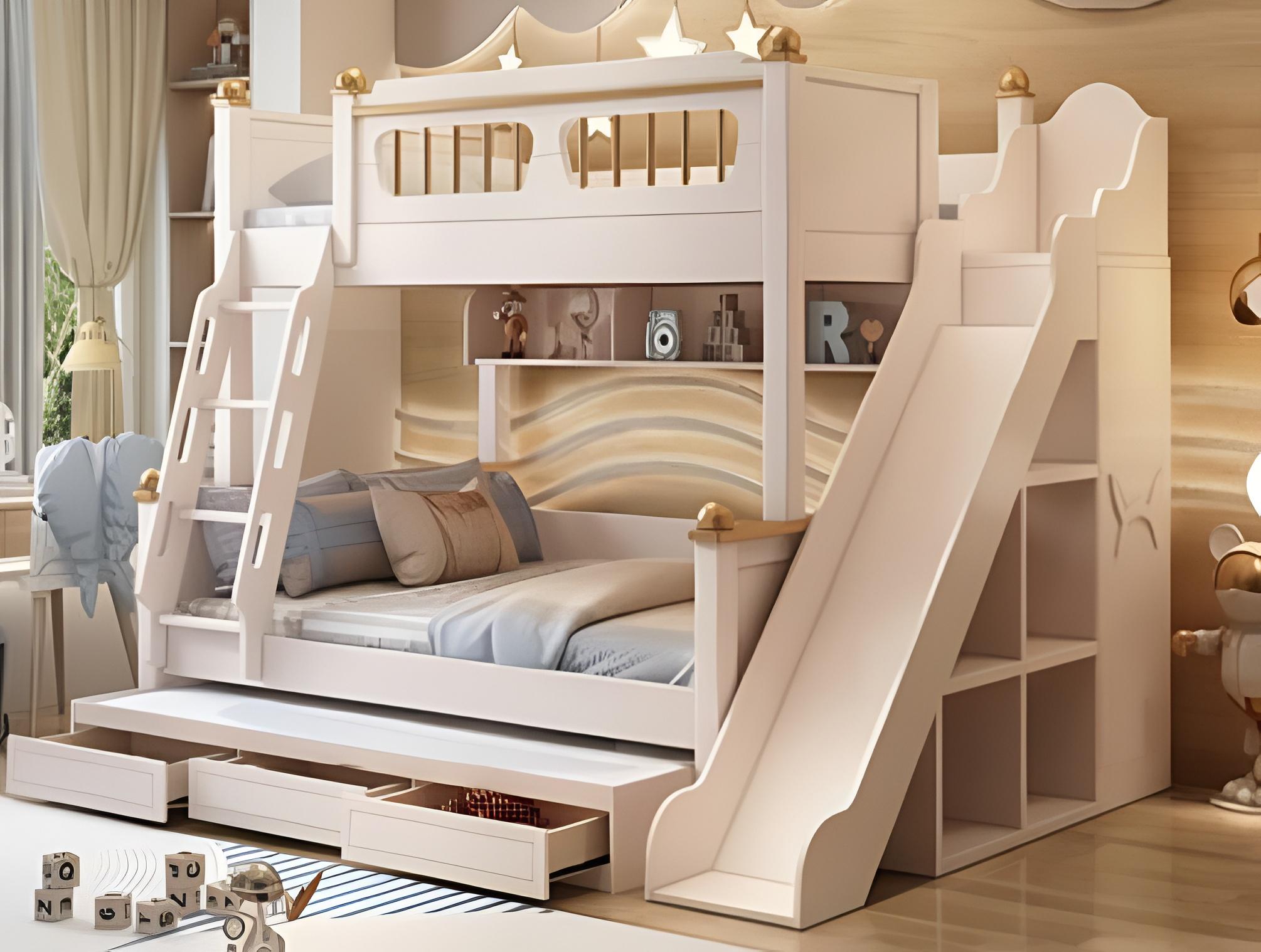 Holz Etagenbett weiß Jugendbett Kinderbett Stockbett Doppelstockbett