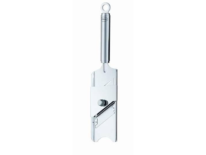 RÖSLE Gourmethobel inkl. Restehalter, Edelstahl 18/10, silbern Hochwertiger Hobel für Trüffel,feine Pilze, Parmesan, stufenlos verstellbar, hauchdünne Scheiben, Rundgriff mit Aufhängeöse