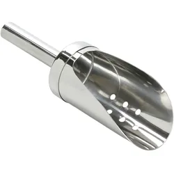 Eisschaufel gelocht -Edelstahl poliert -    5 oz. = 148ml. - 190mm lang