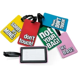 Kunststoff-Kofferanhänger - Sicheres Gepäck Wiedererkennen - Robuster, gummierter Reiseanhänger 7x11cm mit Adressfeld - Für Koffer, Taschen & Rucksäcke