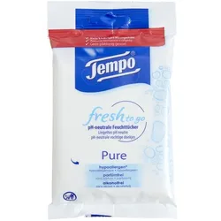 Tempo Reinigende Feuchttücher »fresh to go« für unterwegs im Kleinpack (10 Tücher)