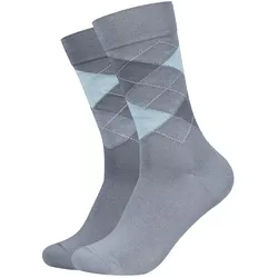 2er Pack camano Soft Classic Argyle Crew Socken Herren 9390 - skyrocket 43-46