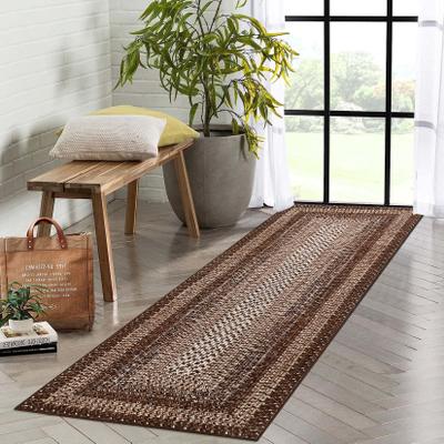 Garvee Gradient Braided Printed Machine Washable Rug