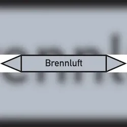 Rohrleitungskennzeichen Brennluft - 270x37 mm Folie selbstklebend