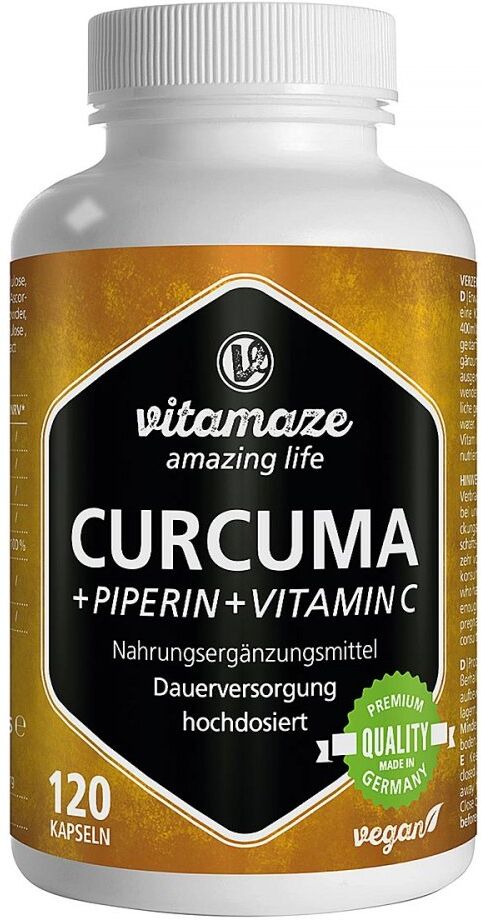 Vitamaze CURCUMA+PIPERIN+Vitamin C vegan 120stk