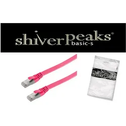 Shiverpeaks RJ45 Patchkabel-Flach, Cat7, slim, 2,0m magenta