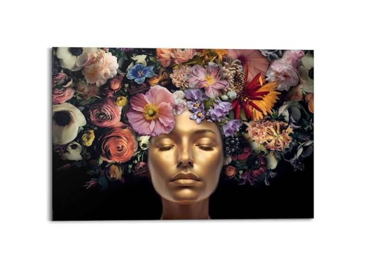 REINDERS Wandbild, Serene Golden, Home Office, Bilder, Wanddeko, Room Decor, MDF, Mehrfarbig, 60 x 90