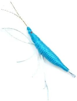 Uplift Picks Woolen Prawn Catnip Cat Toy For Chewing Kicking And Play blue